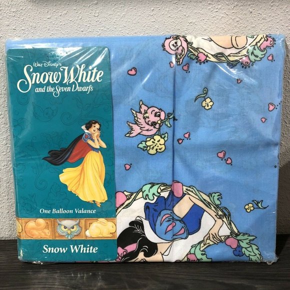 Vintage Disney Snow White Standard Pillowcase Standard And Balloon Valance - Picture 5 of 7